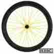 5521 Hbbc Black With Yellow 26 X 1.75 Single Speed Bicycle Rims Set Only No Tires