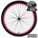 5532 Hbbc Pink 26 X 1.75 Three Speed Bicycle Rims Set Only No Tires Beach Cruiser