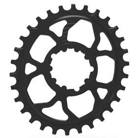Cr-ov-7075-32t-3w-01 5dev New 7075 6% Oval Chainring 3mm Offset 32t - Black