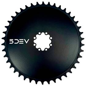Crd-t8-42-01 5dev Aluminum Aero Road Chainring 8-bolt Sram 42t Black