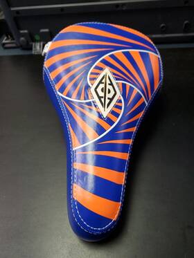 Alienation 888571088739 Psycho Mx Pivotal Bmx Bike Bicycle Seat Saddle Orange / Blue