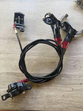 1500-000107 Avid Elixir Cr Hydraulic Disc Brake Set Front And Rear Mtb Black/red Lever/cal