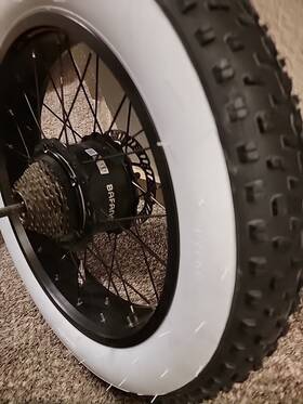 F2y4260006 Bafang Rear Brushless Hub Motor 48v 1000w Severed Cord. Less Than 100miles
