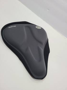 Bell 035011925240 Sports Coosh Memory Foam Cruiser Bike Seat Pad Black Stripes Wide