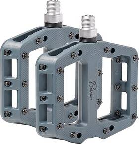 Bikeroo 860007672293 Nylon Mountain Bike Pedals - Mtb Platform With Grip Pins Navy 9/16 Inch