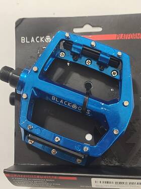 Lu313u Black Ops Forged Aloy Platform Pedals Blue Anodized 9/16 Toeclip Compatible Used