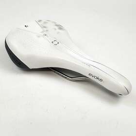 431575 Bontrager Evoke Rl Womens Mountain Bike Saddle Titanium Rails 154mm Wide. White