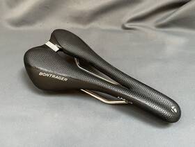 439121 Bontrager Ajna Elite Womens Bike Saddle 144mm 7 X Hollow Ti Rails 216g Black
