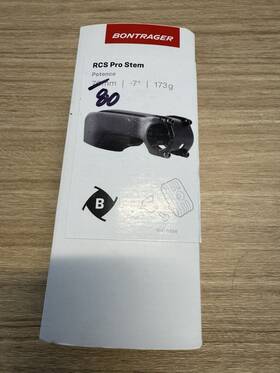Bontrager 5274581 Rcs Pro Threadless Stem 80mm -7 Black Take Off