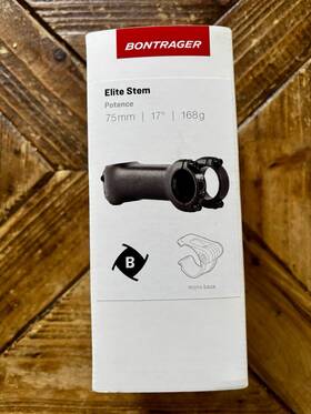 5331534 Bontrager Elite Stem 75mm 17 31.8mm Aluminum Black Road Bike Threadless
