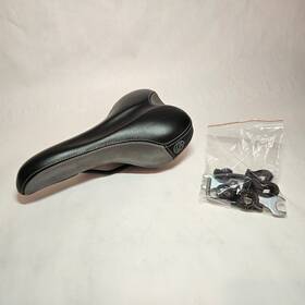 Ex-4s Bontrager Bicycle Seat With Hardware. Model Velo Black And Gray Cycling Saddle