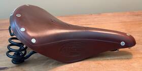 Brooks England 831273006440 Flyer Touring Leather Bike Saddle With Suspension Springs