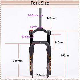 Bk707air-140single Bucklos Fat 20 4.0 Inch Mtb Air Suspension Fork Snow/electric/beach Bike Single