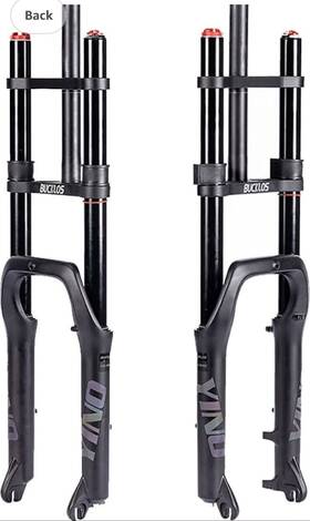 Bk707air-180double Bucklos 26 Inch Suspension Air Fork 180mm Travel Electric Mtb Bike 4.0 Fat Tire