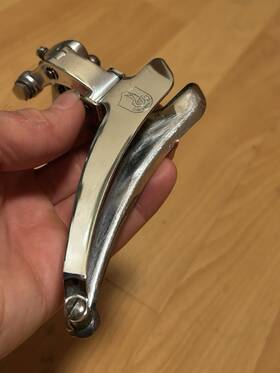 0104018 Campagnolo C-record 1st Gen Front Derailleur Double 28.6 Clamp-on Hinge