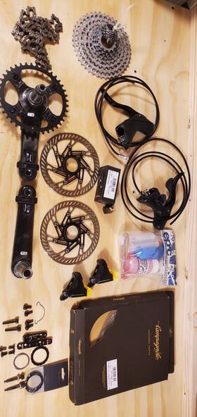 0820240 Campagnolo Ekar 1x13 9-42 Build Kit Groupset With Bleed