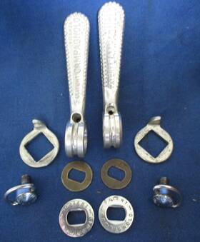 1013 Campagnolo 1013/5n 1013/6n Nuovo Record Shifters Downtube Braze On Friction Very Good Condition