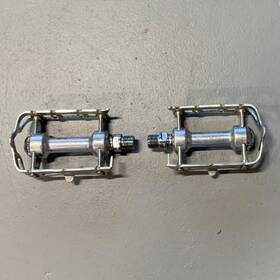 Campagnolo 9/16x20 Gran Sport Platform Pedals Silver Aluminum 9/16 Inch Road Racing Bike