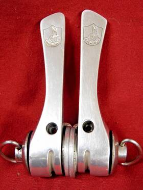 A271-2 Campagnolo Vintage C-record 2nd Gen. Retro-friction Braze-on Shift Levers