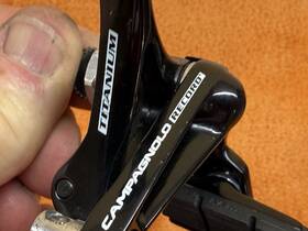 Br7-re Campagnolo Record Titanium Skeleton Black Rim Brake Caliper Set