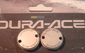 Fc-7400 Campagnolo Csp065 Shimano Dura Ace Crank Arm Dust Caps 2 Vintage -vgc- Free Ship