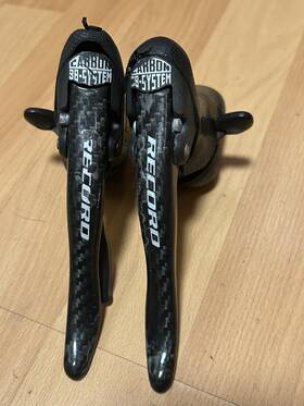 Ep01-re09 Campagnolo Record Carbon Bb-system 9 Speed Ergopower Levers Shifters Set Read