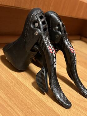 Ep11-sr1c Campagnolo Super Record 2 X 11 Speed Ergo Shifters Carbon 2011-2014