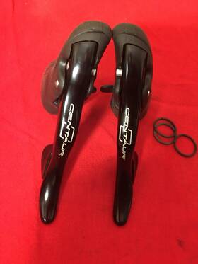 Ep15-vlbxc Campagnolo Centaur Black 10-speed Shifters For Parts Fits Cinelli Bianchi