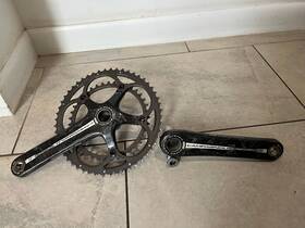 Sr093c Campagnolo Record 11 Crankset Ut 170 53/39 Chain Rings Excellent Used Conditio