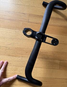 St0046 Canyon Hb0067 Hb0067/st0046 Gravel Drop Bar Handlebar Stem Set 440mm Black