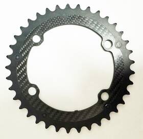 Xcr37i107axs Carbon-ti X-carboring Chainring 37 Tooth - 107mm X-axs Black