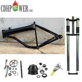 Cdh-2.75bnfork Cdhpower Black Gas Tank Frame 2.75l And Crank Non-suspension Fork-gas Motorized Bicycle