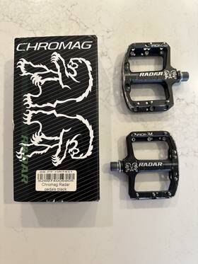 4-10yr Chromag Hr7431 Radar Youth Mtb Pedals Black - 9/16 Inch Aluminum Platform Kids Used