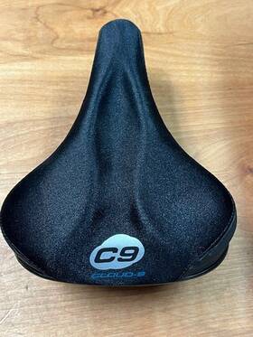 Cloud-9 072774493586 Ladies Bicycle Comfort Saddle - Black Lycra Cover Steel Rails