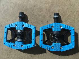 16006 Crankbrothers Double Shot Blue Color Bike Pedals