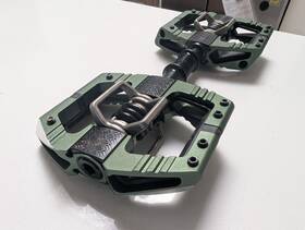 16093 Crankbrothers Crank Brothers Mallet E Enduro Clipless Platform Mtb Bike Pedals - Olive