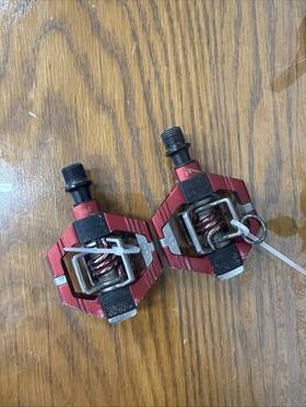 K1610520 Crankbrothers Candy 7 Clipless Pedals Red Aluminum Mtb Pedal Set