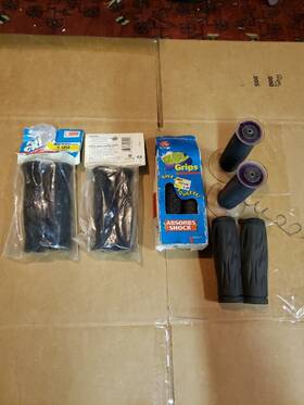 00421 Cycle Products Co 5 Sets Mountain Bike Bmx Rubber Foam Gel Bicycle Grips Handlebar Bell