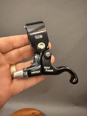 01-776 Dia-compe Diatech Goldfinger Brake Levers Rear Black/black Hinged Clamp