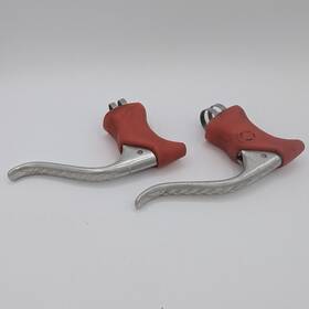 0587 Dia-compe Vintage Road Bike Brake Levers With Red Hoods Non-aero Japan Drop