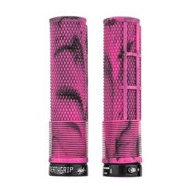 Dmr-g-bren2-thick-k Dmr Brendog Deathgrip Lock On Mountain Bike Mtb Bicycle Grips In Pink Marble
