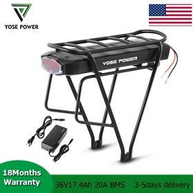 800w Eqikepower 735654756293 Rear Rack Ebike Battery 36v 17.4ah Electric Bike With For Max