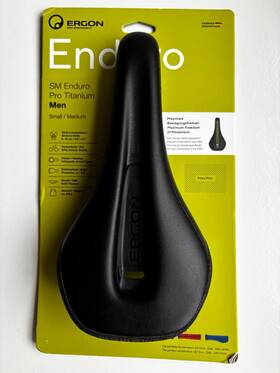 44071002 Ergon Sm Enduro Pro Titanium Mountain Bike Saddle/seat Black