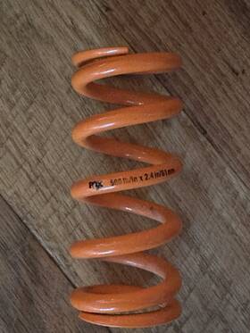 03322021 Fox Sls Spring. Rear Shock 500/in X 2.4in/61mm. Orange