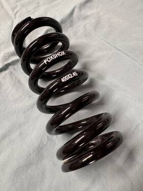 803-04-133 Fox Rear Shock Coil Spring 400 Lb / In 2.45 Inch Travel 4.675 Tlg X 1.385 Id