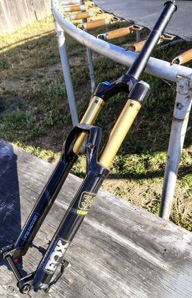 A-pe19 Fox 34 Factory 27.5 Inch Boost 110 Suspension Fork 130mm Tapered Lockout Black