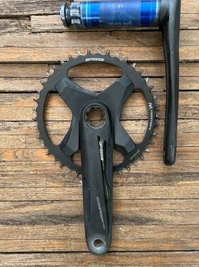 336-0345064090 Fsa Gossamer Pro Modular Agx 1x Crankset - 172.5mm 11/12-speed 42t Stripped