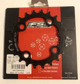 380-0123 Fsa Full Speed Ahead Atb 8-9sp 22t 64mm Black Chainring