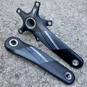 Ck-os81 Fsa Hollow Carbon Crankset Bb30 172.5mm 110 Bcd Black Road No Bolt