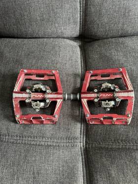 Pd18rp-03 Funn Ripper Mtb Clipless Pedal Set Rocker Clip Mechanism Red - Used